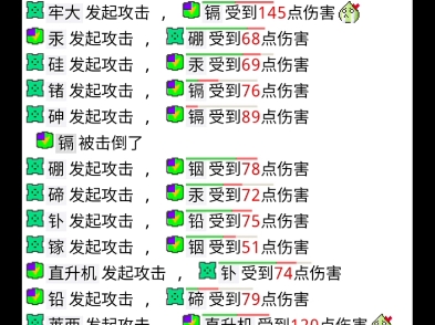 【化学竞技场】全体准金属元素+Ga+牢大+莱西VS全体剧毒元素+直升机单机游戏热门视频