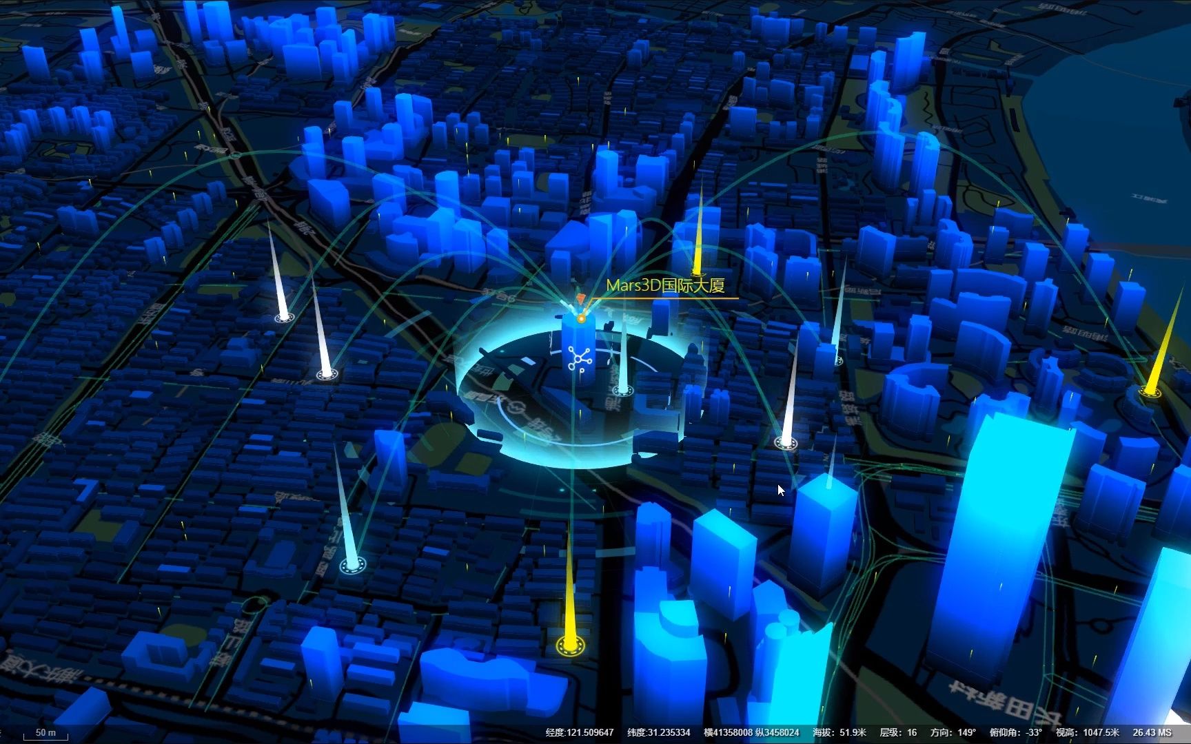 mars3d智慧城市三维建模动态效果展示!