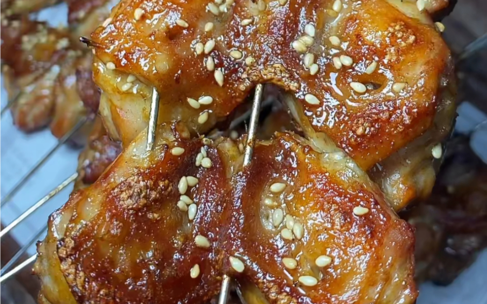 烧烤教程菜汁鸡头