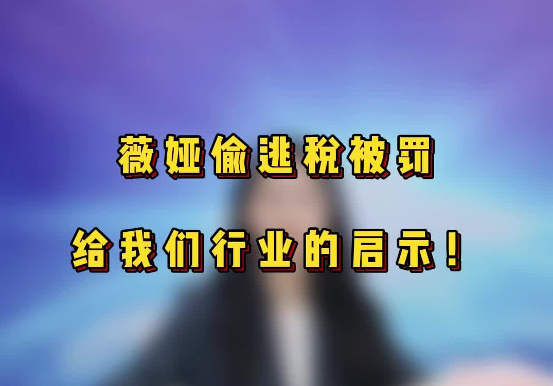 薇娅偷逃税被罚,给我们行业的启示!哔哩哔哩bilibili