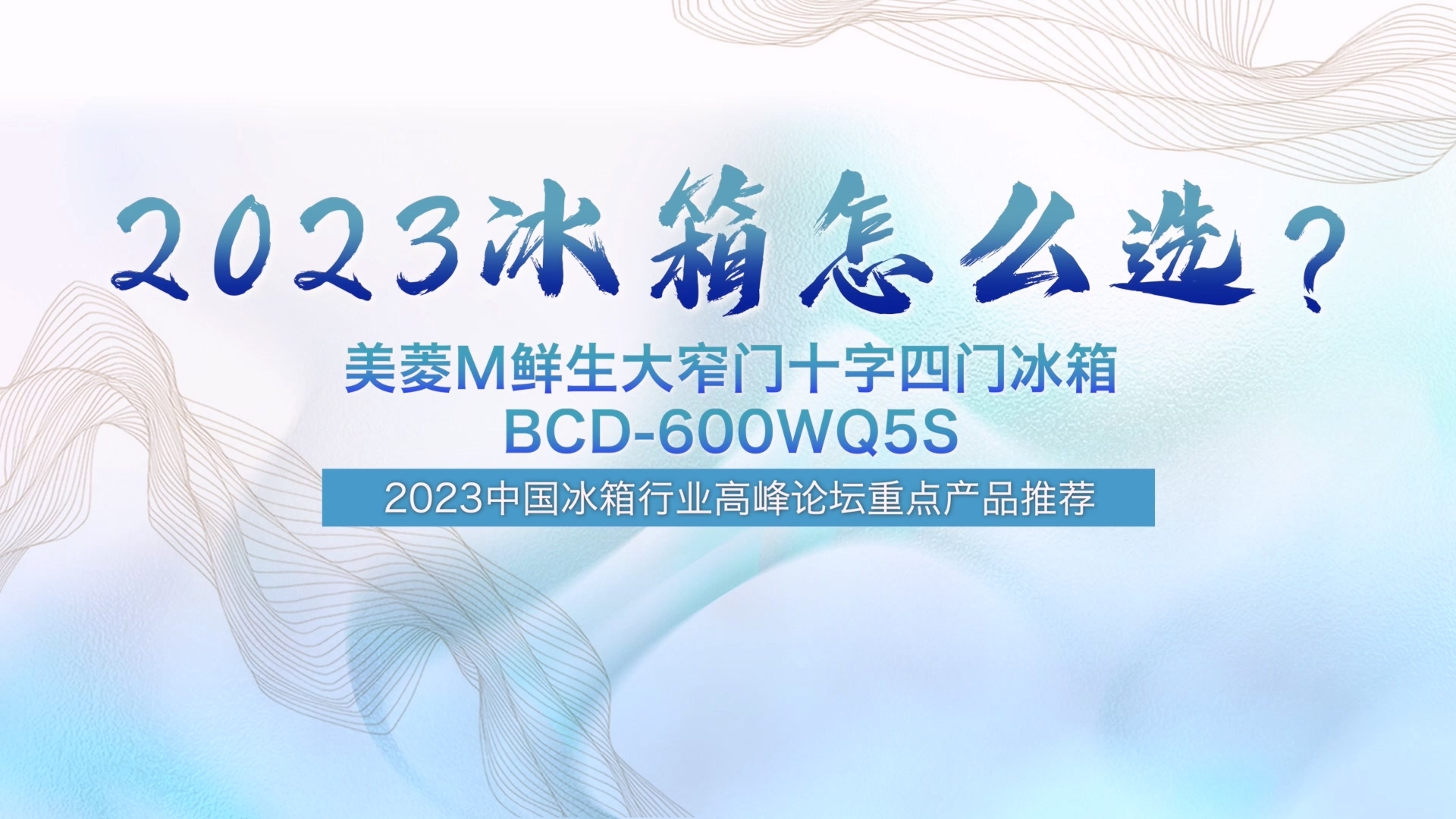 冰箱怎么选?2023中国冰箱行业高峰论坛重点产品推荐——美菱哔哩哔哩bilibili