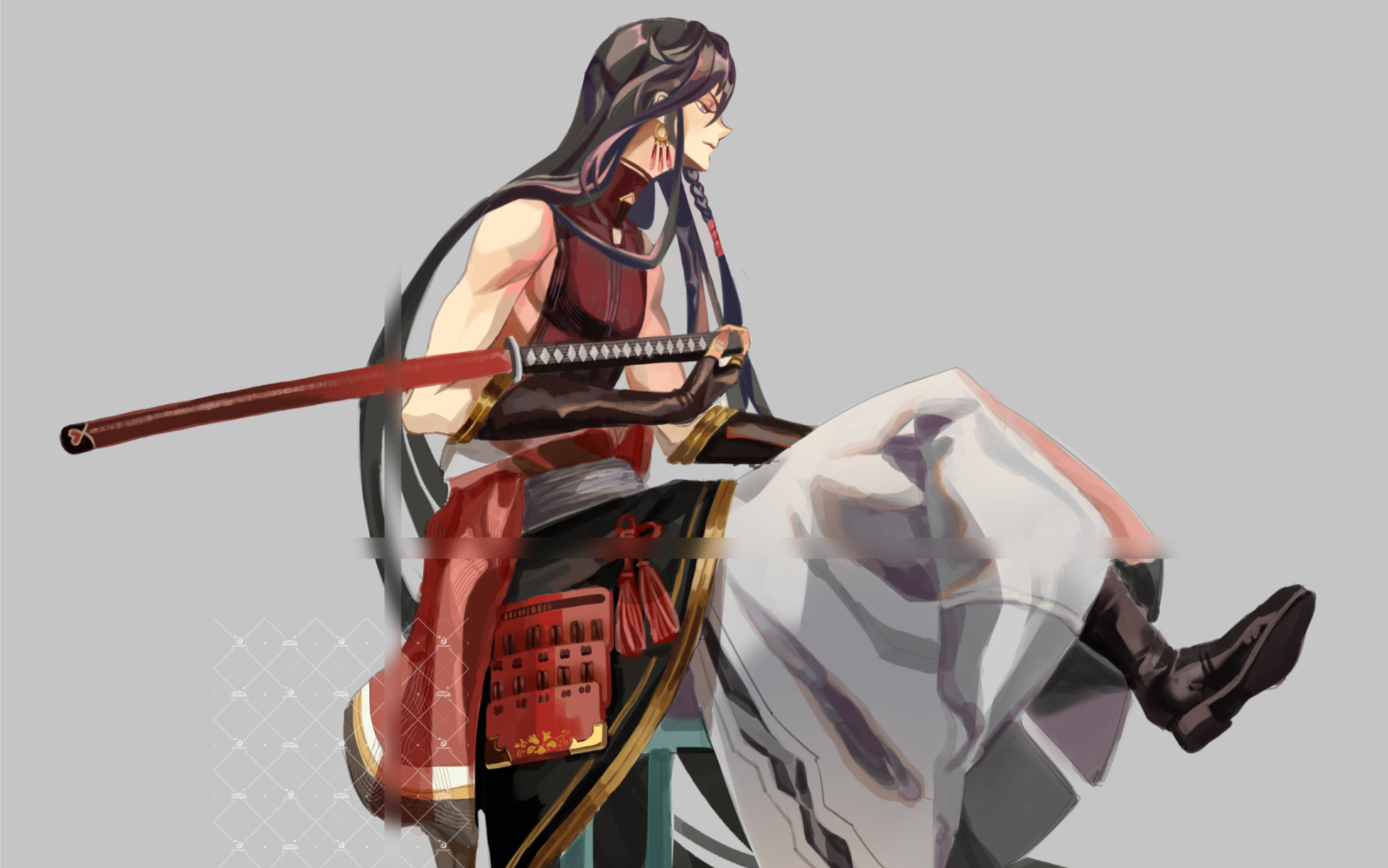 【板绘临摹】刀剑乱舞 和泉守兼定 绘画过程