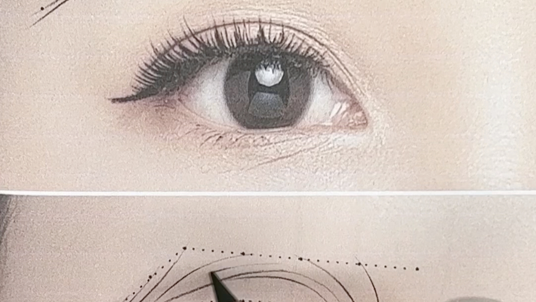 韩式野生线条眉排列分解练习分享