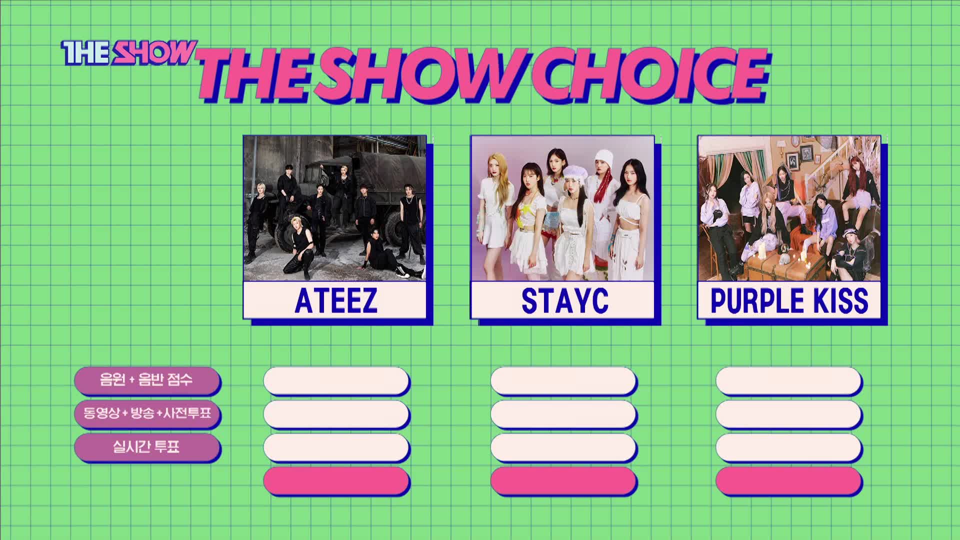 [图]220802《the show》ATEEZ 一位，STACY、PURPLE KISS候补