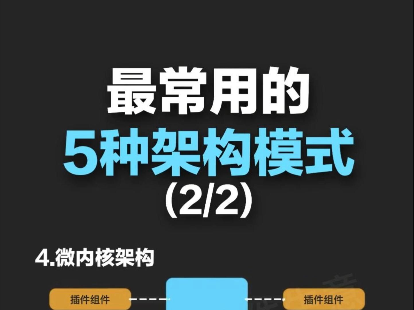 最常用的5种架构模式(2)! 一图带你掌握!直观高效! ! 提升认知! 快来学习!#创业 #软件 #公司#程序员#赚钱哔哩哔哩bilibili