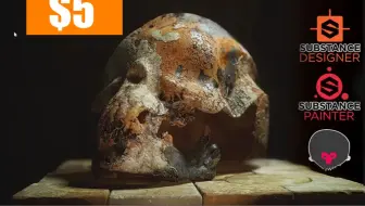 【A站大神系列59】高级材质 Substance Painter 斑驳头骨 材质制作教程