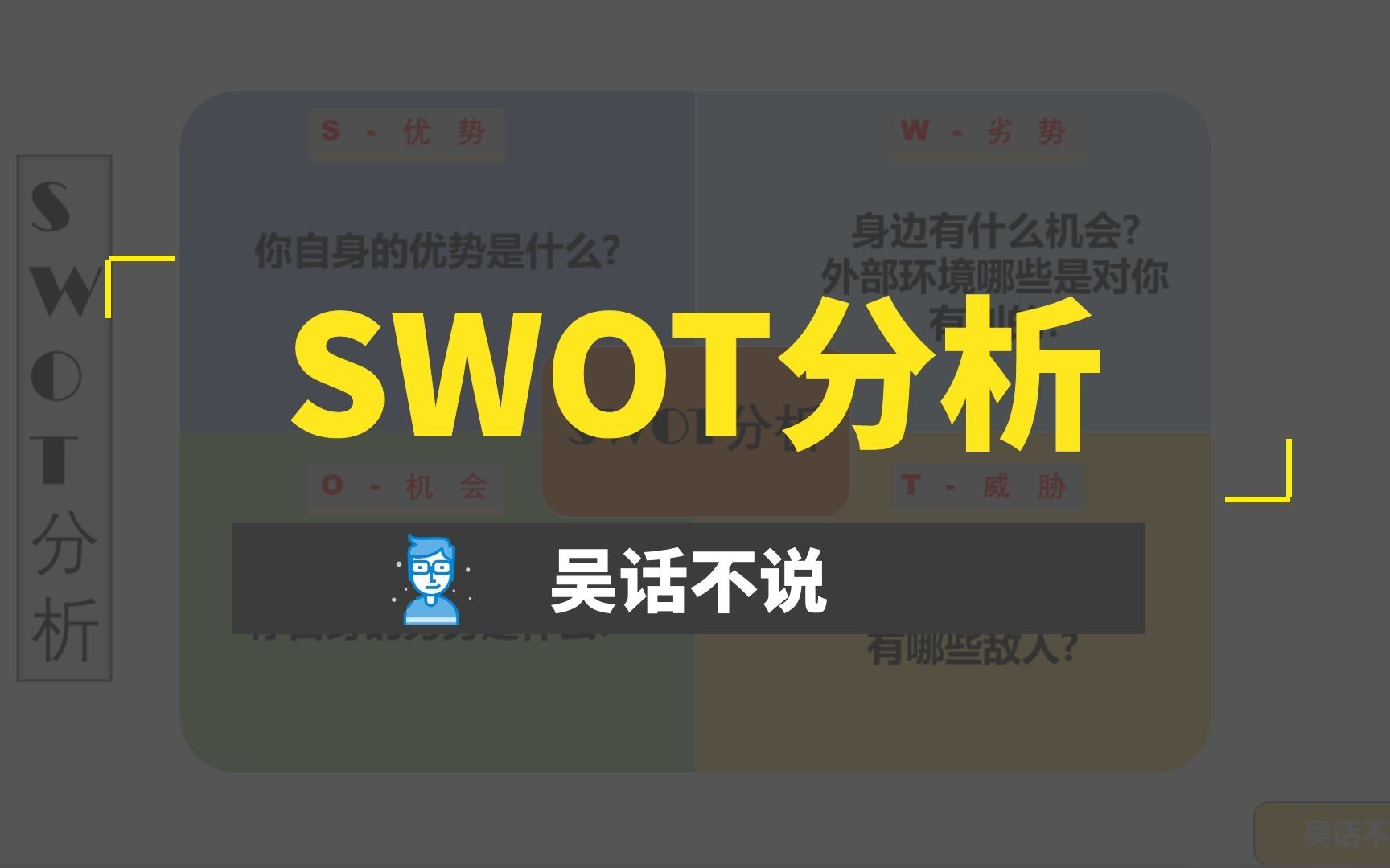 通过SWOT分析法中的四大策略,让你做决策制定战略的时候不迷茫!哔哩哔哩bilibili