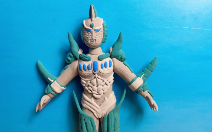 奥特曼反派亡灵魔导士雷伯特斯粘土教程来喽