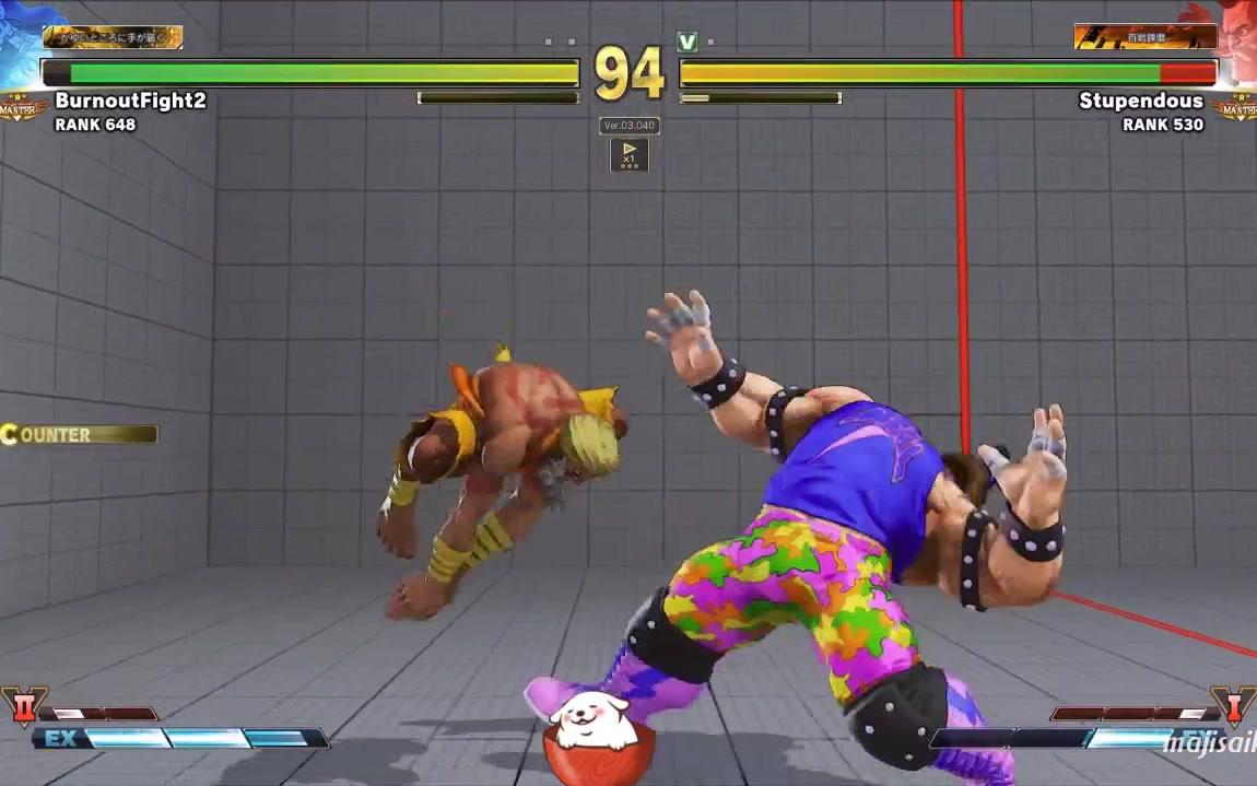 街霸5印度长手试图用闪现戏耍桑吉尔夫不料被当场拧成麻花