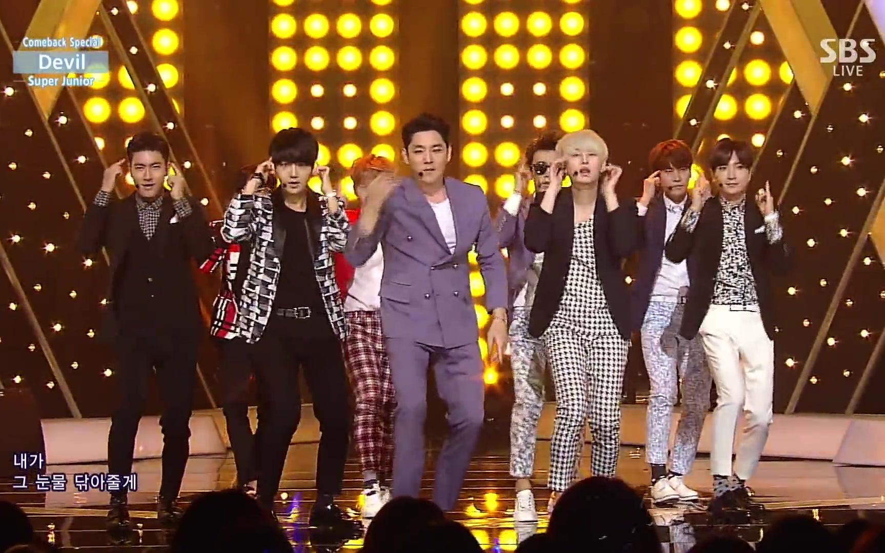 super junior devil打歌舞台_哔哩哔哩 (゜-゜)つロ 干杯~-bilibili