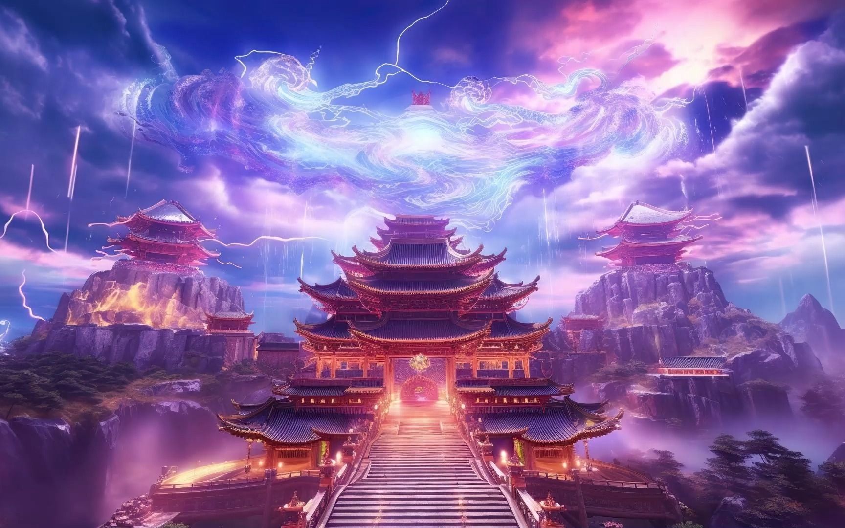 ai艺术创作第二十九期 修仙宗门 紫电宗