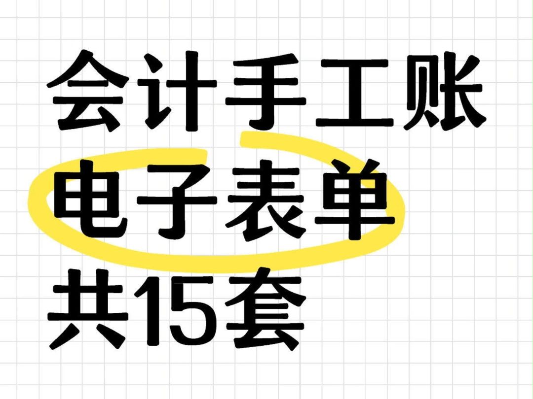 会计手工账电子表单,共15套,包含丁字账、记账凭证、三栏式、多栏式、数量金额式、及报表模板哔哩哔哩bilibili