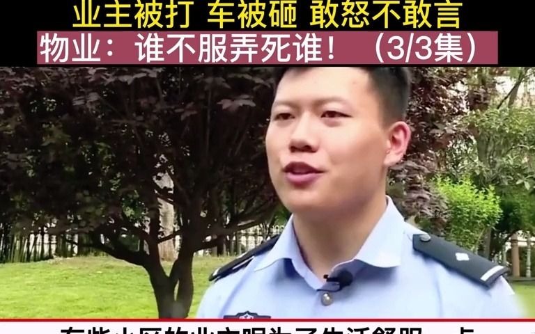 18. 小区物业占地为王 业主们被打骂敢怒不敢言 物业:谁不服弄死谁!#社会百态 #万万没想到 #物业哔哩哔哩bilibili