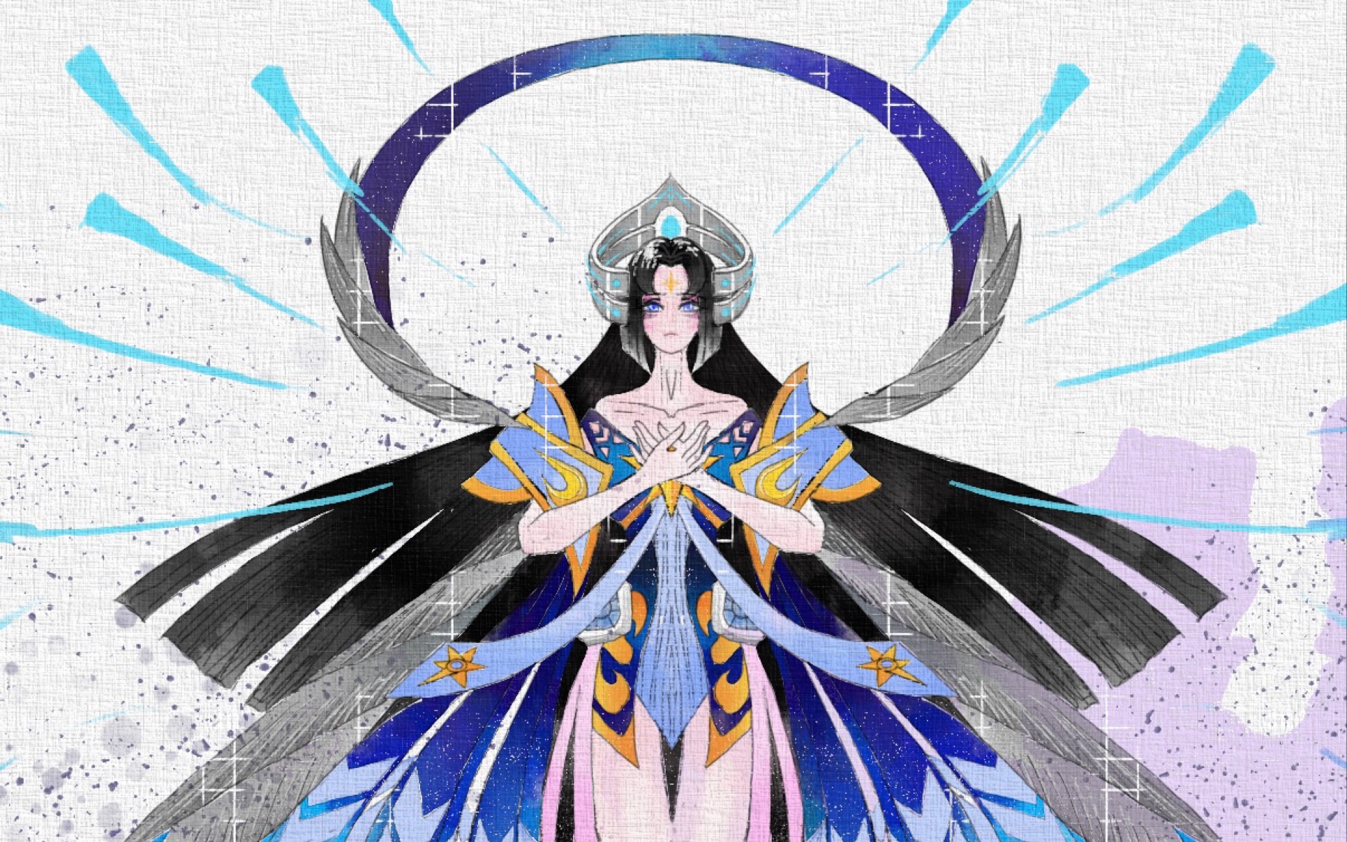 【文姬自己输出】【王者荣耀嫦娥自制皮肤】绘画过程