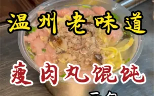 Descargar video: 街头偶遇瘦肉丸馄饨双拼！15块一碗！加了蛋丝和生烫肉也太香了！！