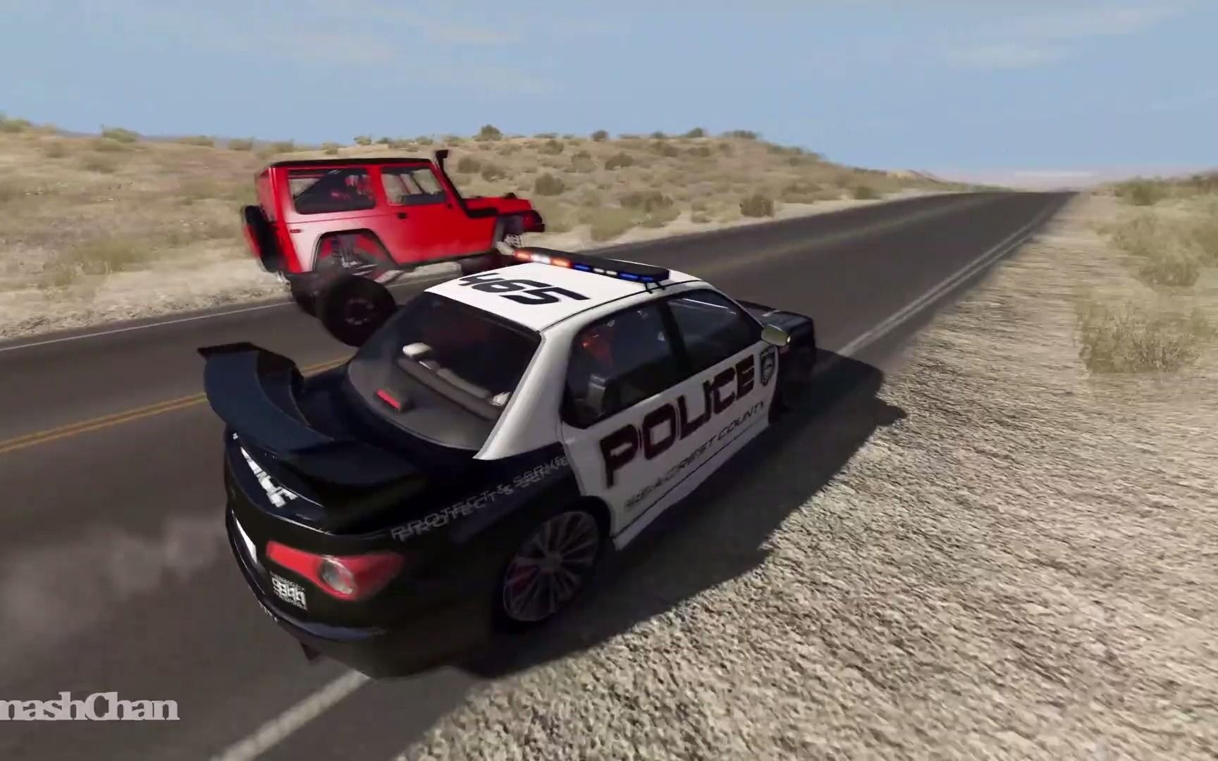 警车追逐#45 - beamng drive - smashchan_哔哩哔哩_bilibili