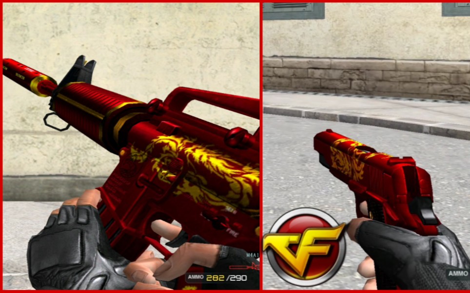 cf首个龙系列武器"红龙"当年极其稀有的套装武器!