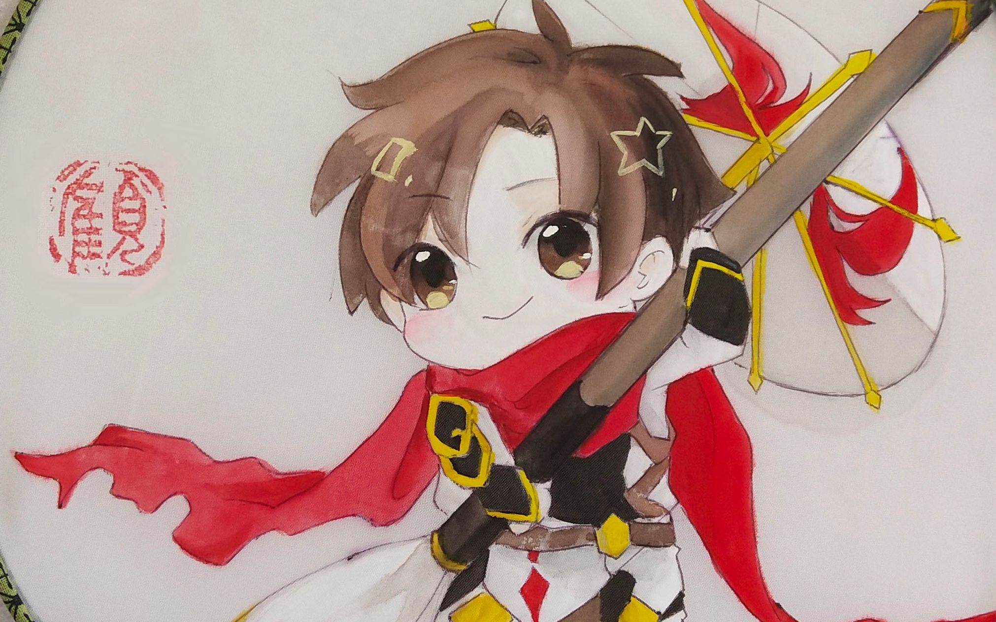 【手绘全职高手】q版君莫笑 泼墨挥毫~么么哒~_哔哩哔哩 (゜-゜)つロ