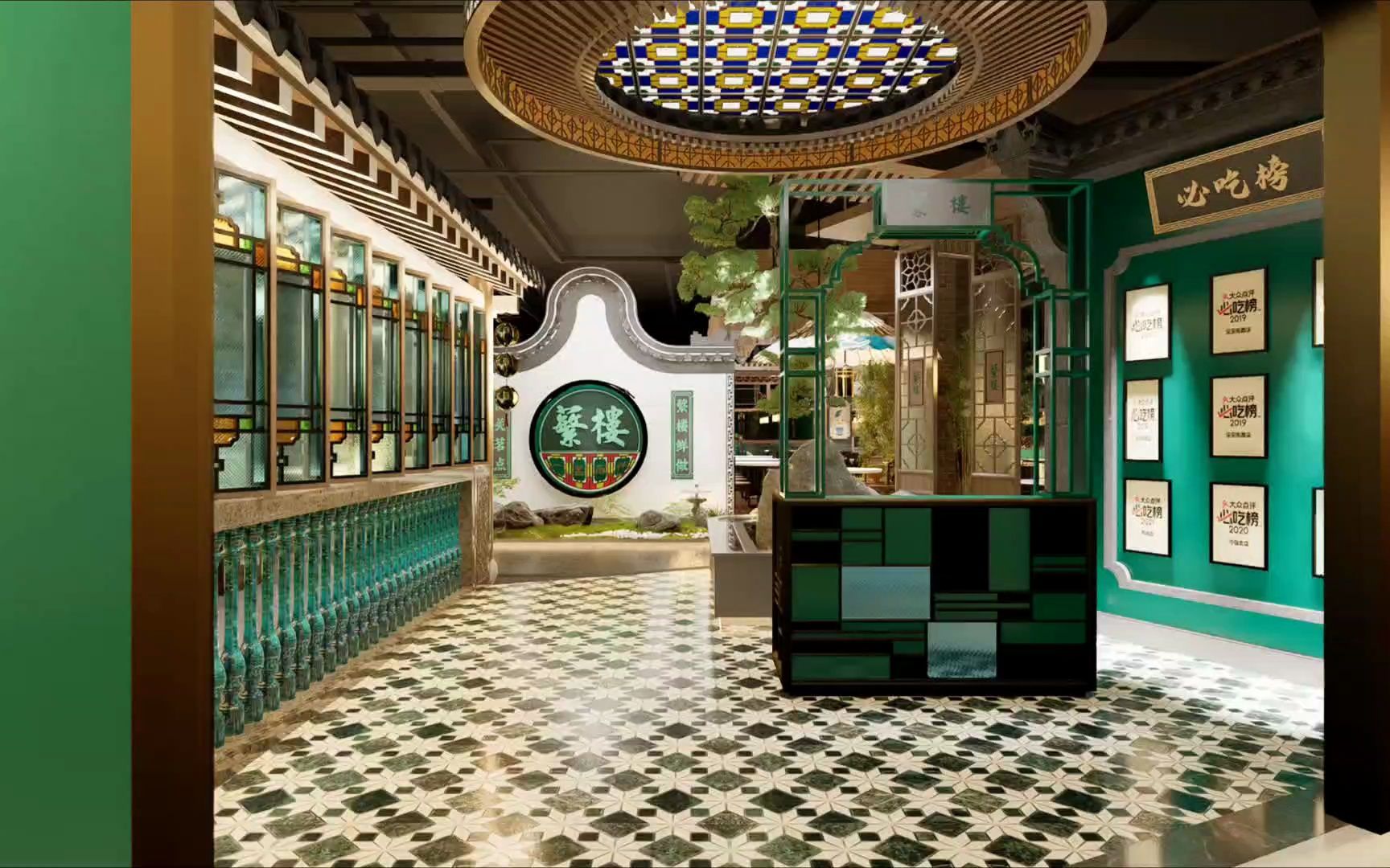 【上海繁楼】广式茶楼设计,餐饮连锁店空间设计案例!— 花万里餐饮设