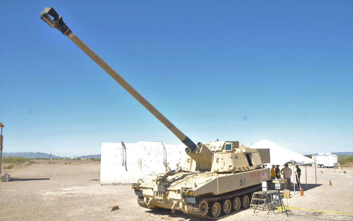 美陆军新型自行火炮m1299试射