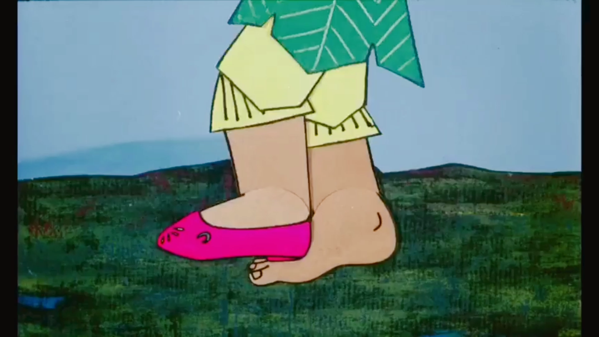 绣花鞋套在三娃脚上.越怎么越挣扎脱不下来.