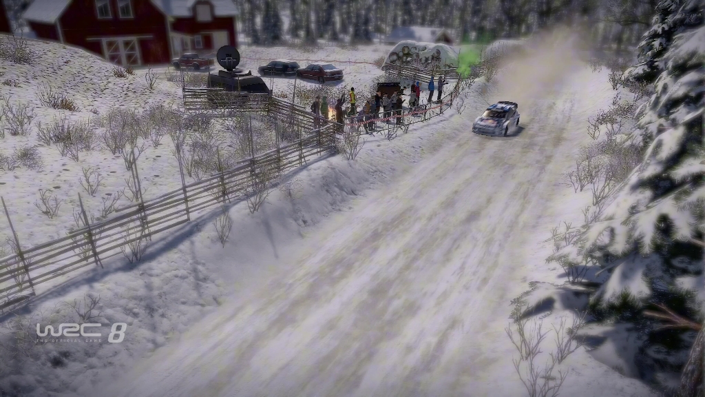 wrc8 拉力赛游戏 雪地有些滑,开的有些小心