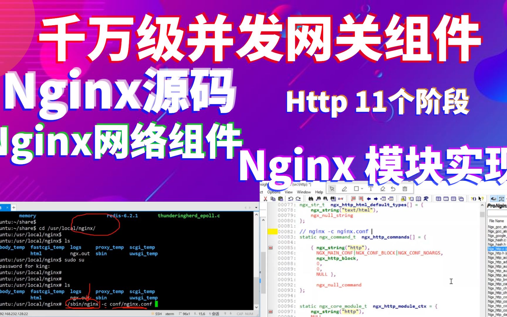 千万级并发网关组件 Nginx源码/Http 11个阶段/Nginx网络组件/Nginx 模块实现哔哩哔哩bilibili