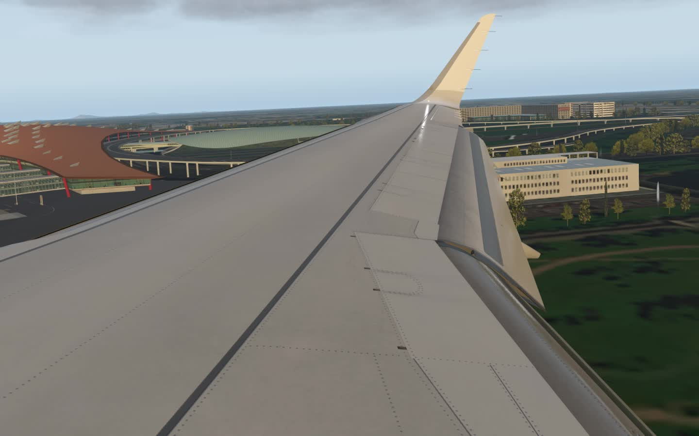 xplane首都国际机场pek36r跑道降落