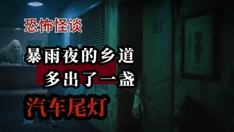 暴雨夜的乡道，多出了一盏汽车尾灯...