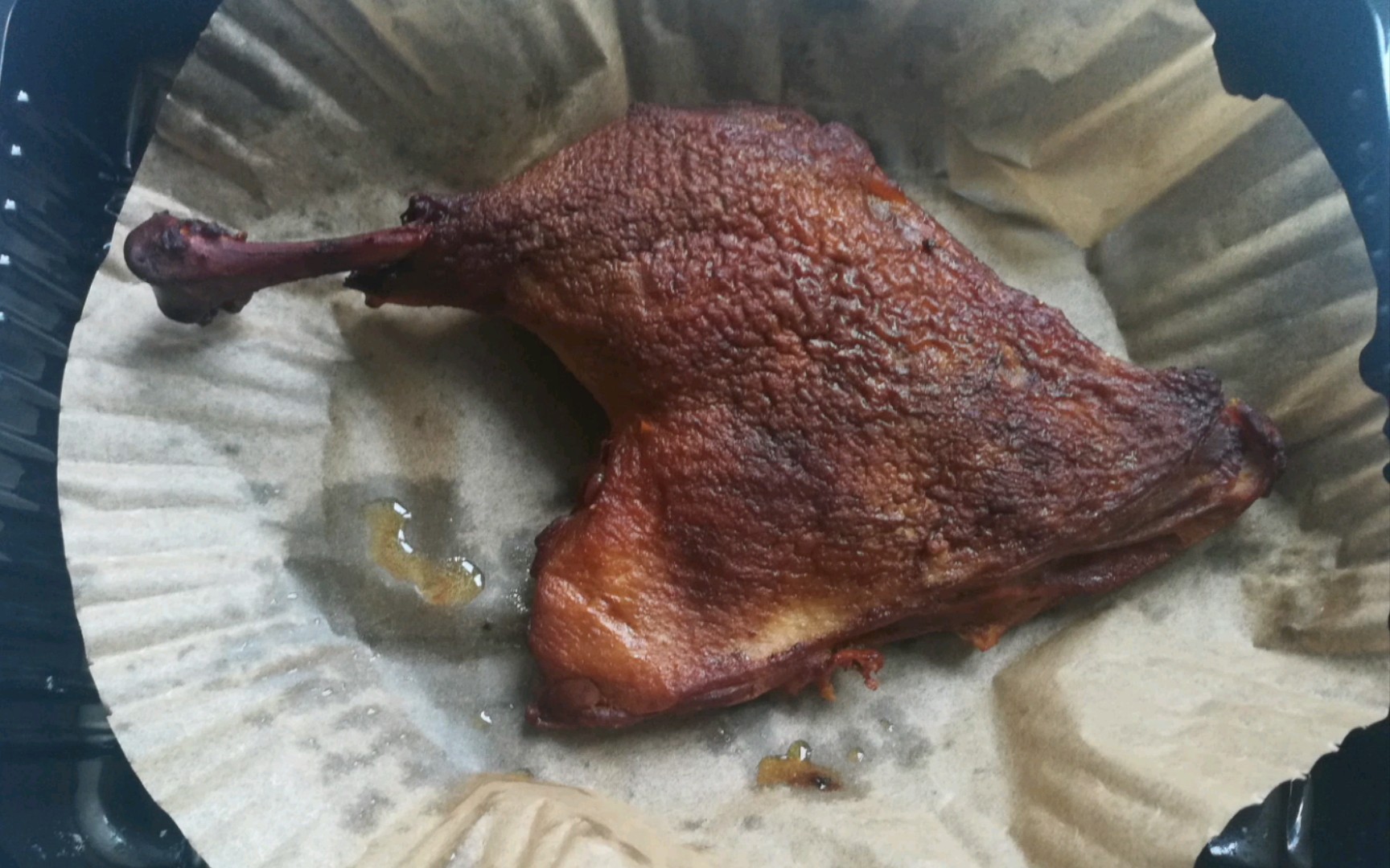 有点饿了烤个鹅腿