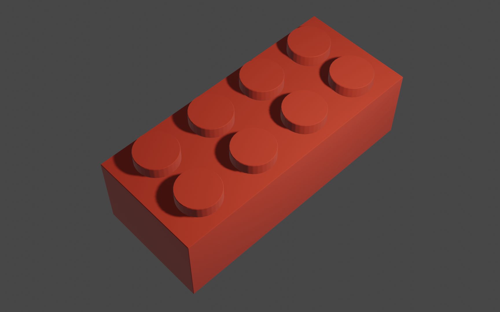 blender 红色乐高积木