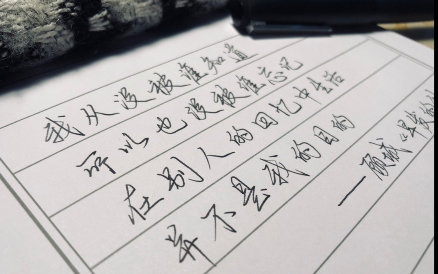 【钢笔 原速 手写】顾城诗选《早发的种子》--我从没被谁知道,所以也