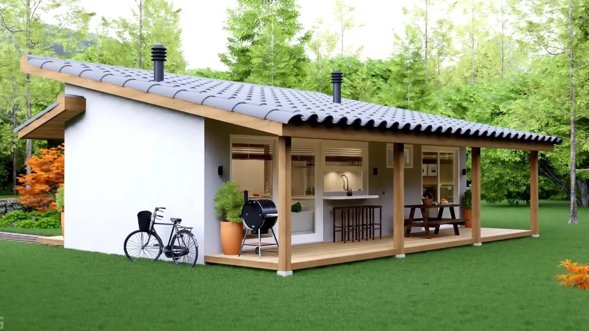 小型现代小屋 50 平方米的灵感