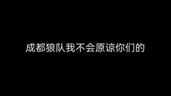 上辈子杀人放火，这辈子看成都狼队比赛