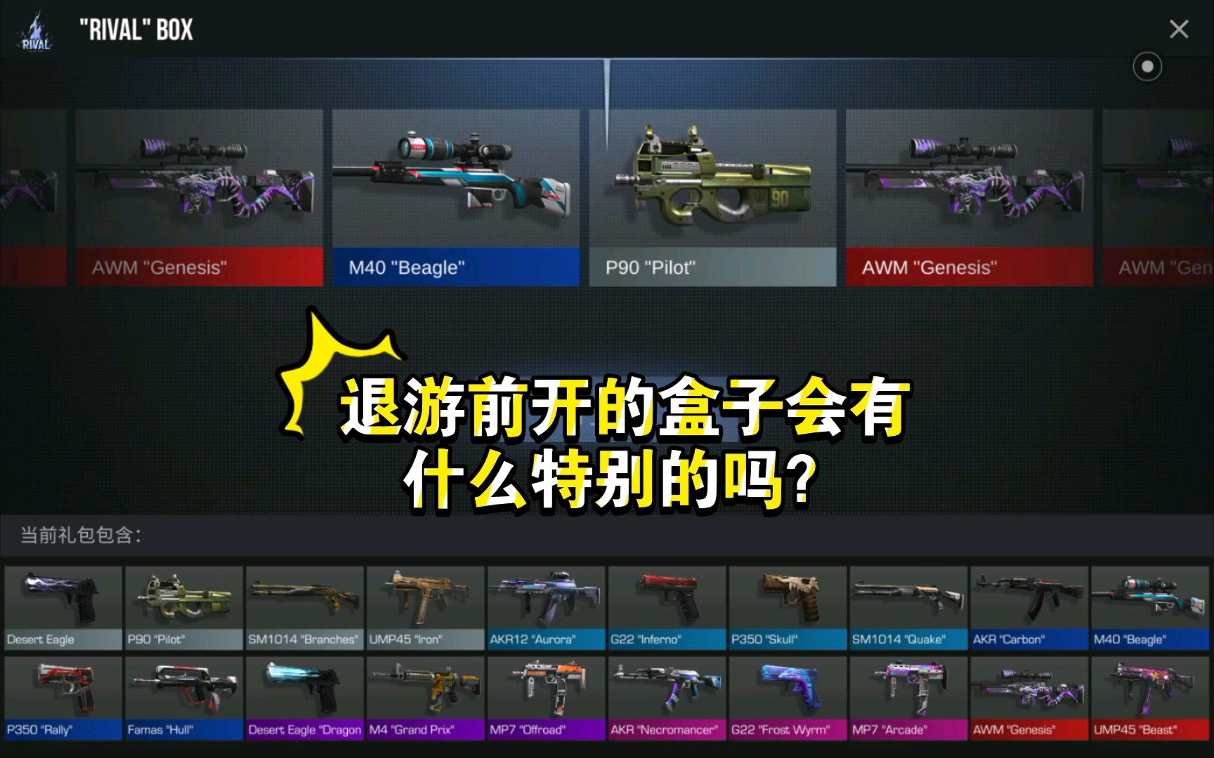 [对峙2]退游前开一下库存的盒子_哔哩哔哩 (゜-゜)つロ 干杯~-bili