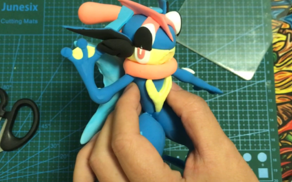 甲贺忍蛙羁绊进化手工超轻粘土