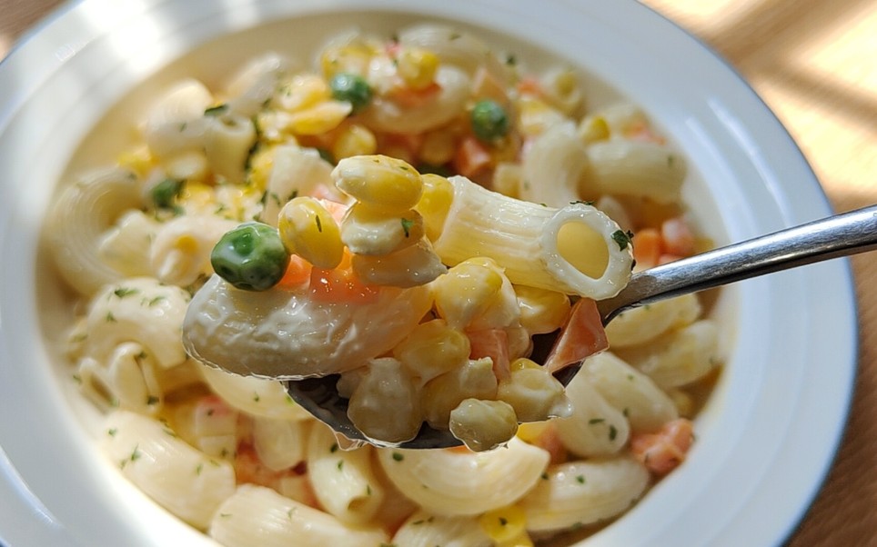 轻食减脂绝美开胃小菜通心粉沙拉颜值与美味兼备