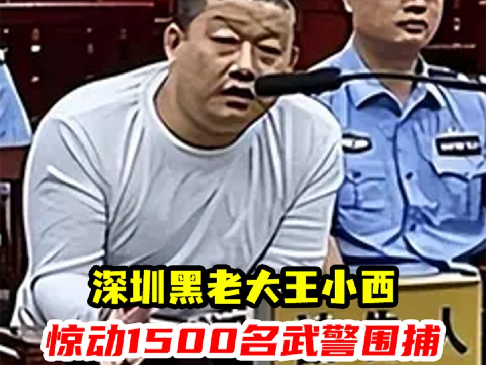 深圳黑老大王小西,街头开枪惊动1500名武警围捕,审判结果引争议
