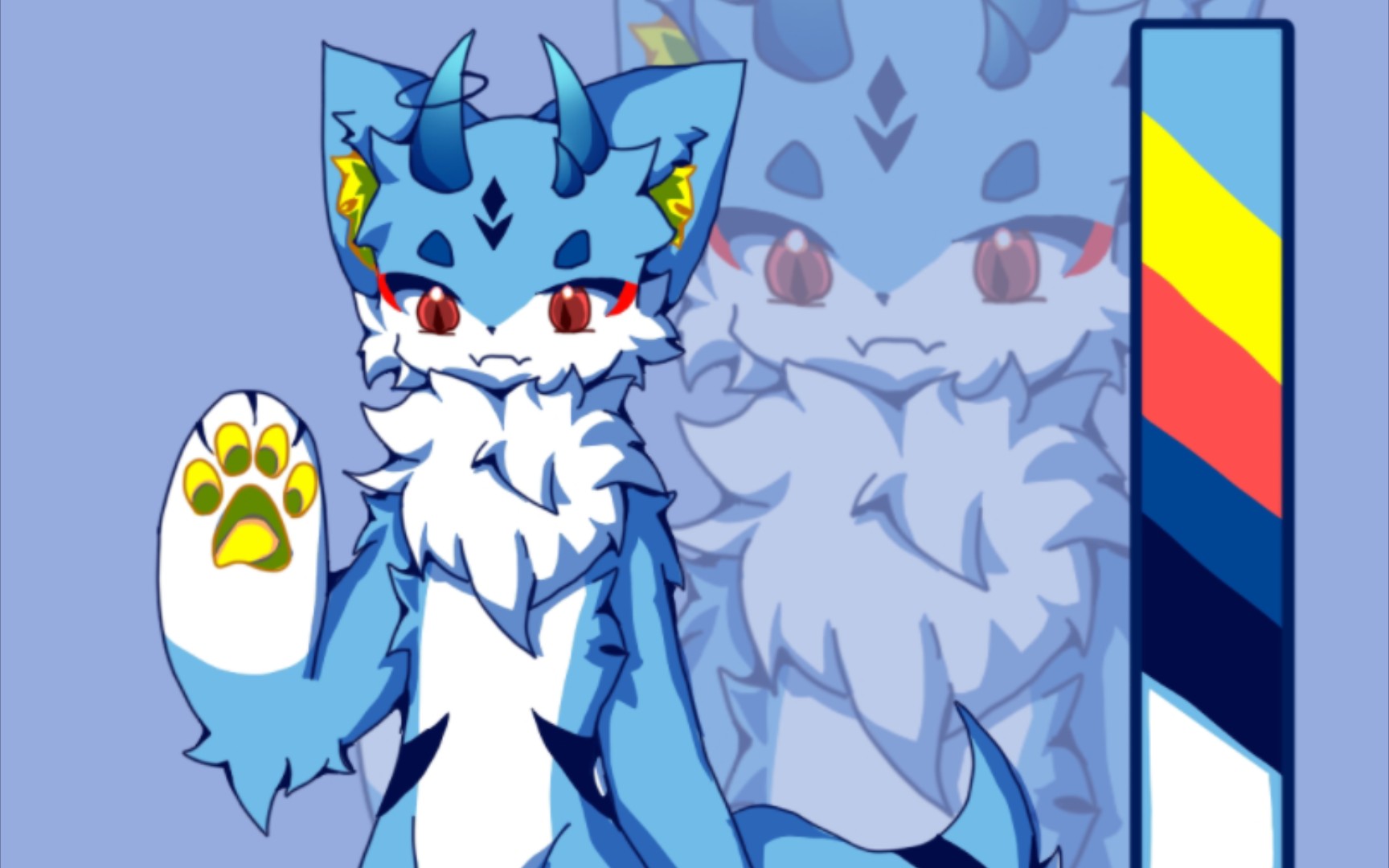 [兽设绘画过程]一个设定无偿