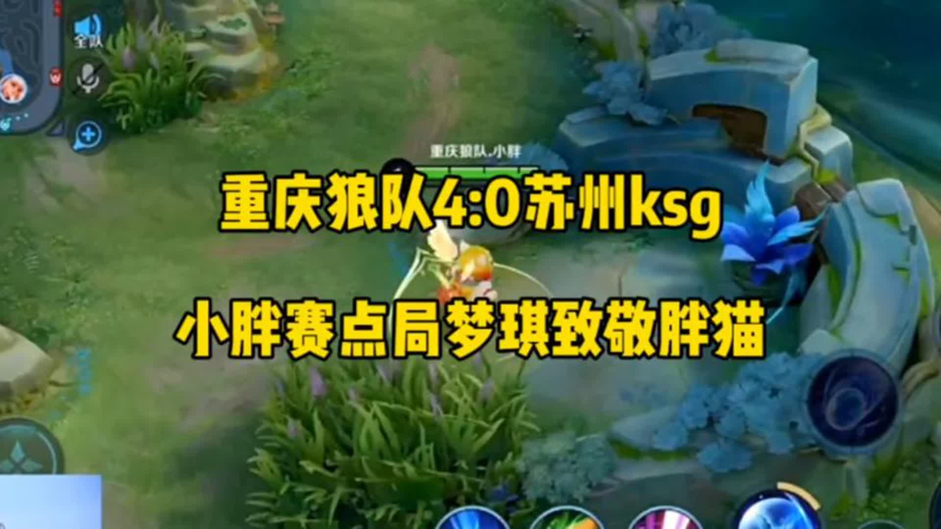 重庆狼队4:0苏州ksg,狼队小胖赛点局掏出梦奇致敬纯爱战士胖猫王者荣耀