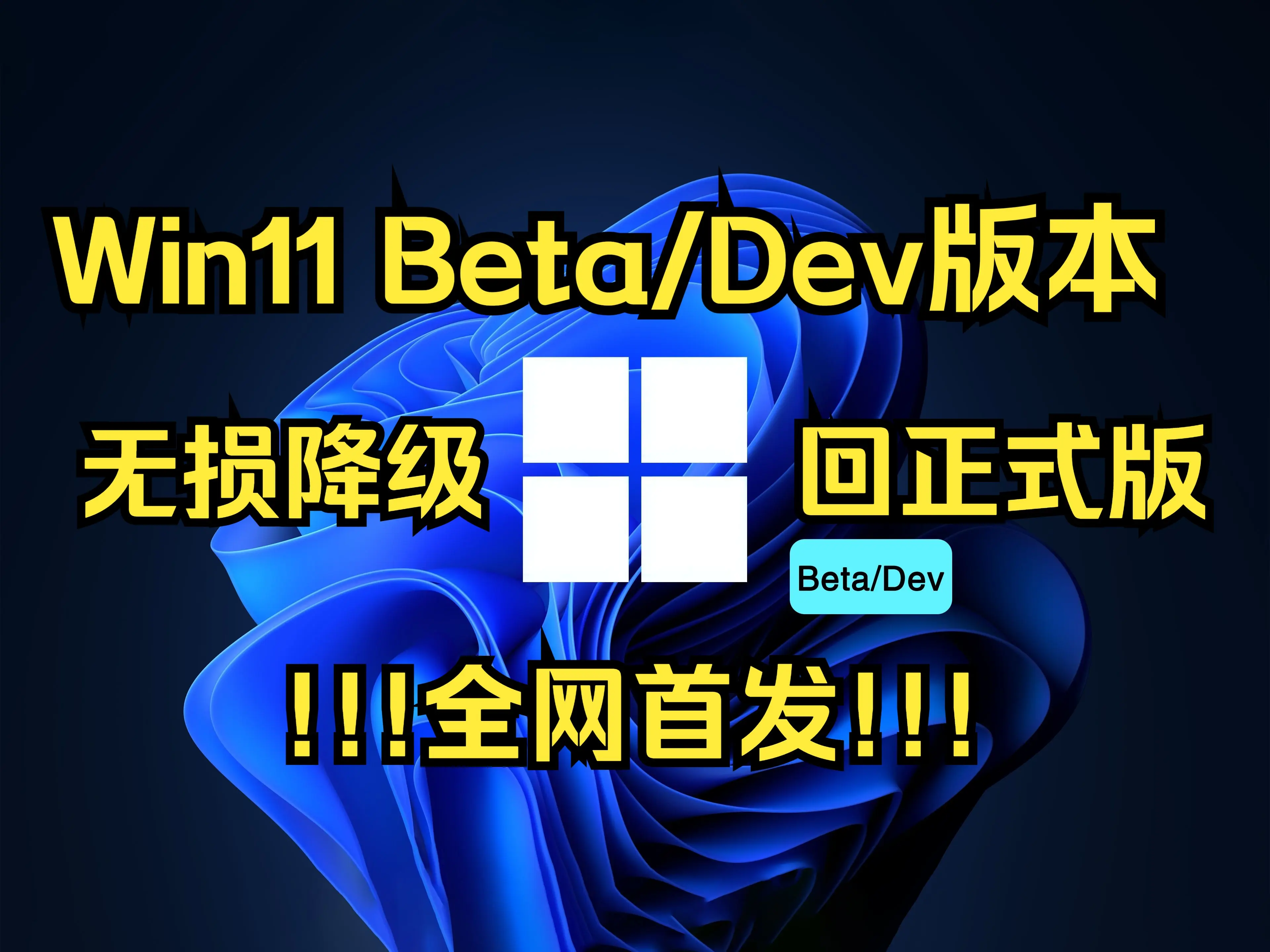 【全网首发】windows预览版[Dev\Beta(系统版本号23XXX左右)]无损降级回11正式版_哔哩哔哩_bilibili