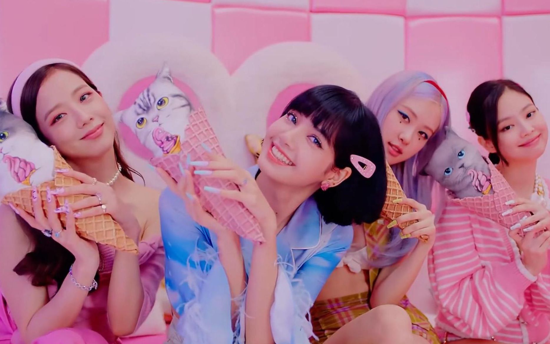 ice cream blackpink,selena gomez