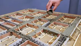 绣花一般，超精细小建筑的建造过程，从打地基到封顶全记录