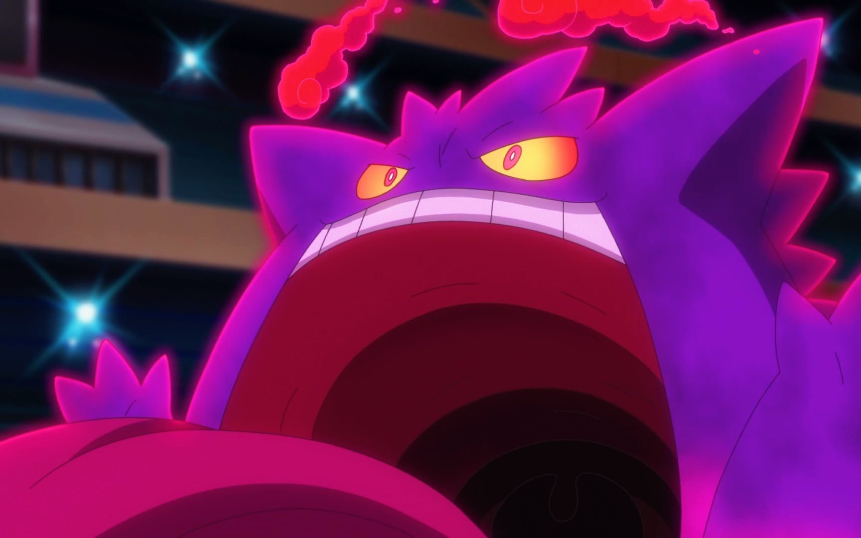 超极巨化耿鬼上线!小智想让耿鬼进行超极巨化,来找幽灵馆主帮忙