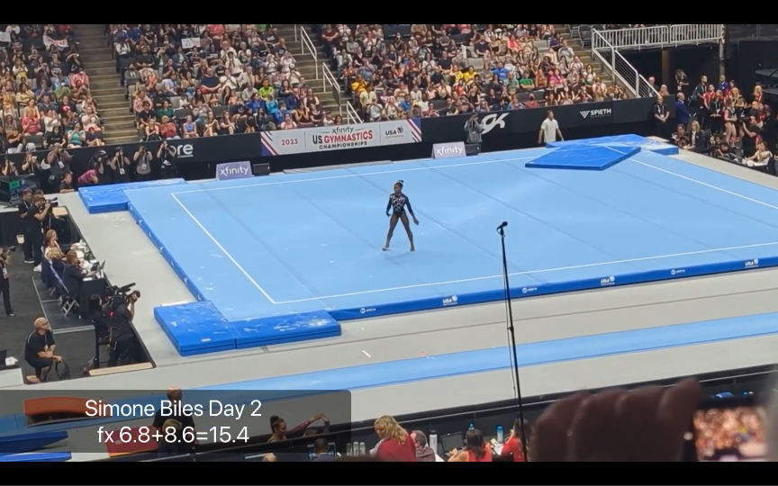 Simone Biles西蒙拜尔斯无人能及的难度完成,全美锦标赛第二天自由操高分封神!哔哩哔哩bilibili