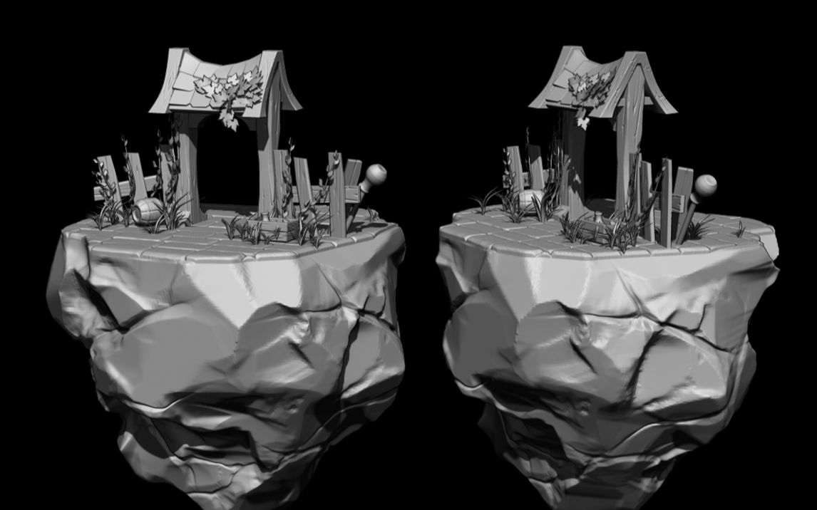 【maya建模教程】次时代游戏场景模型制作教学!