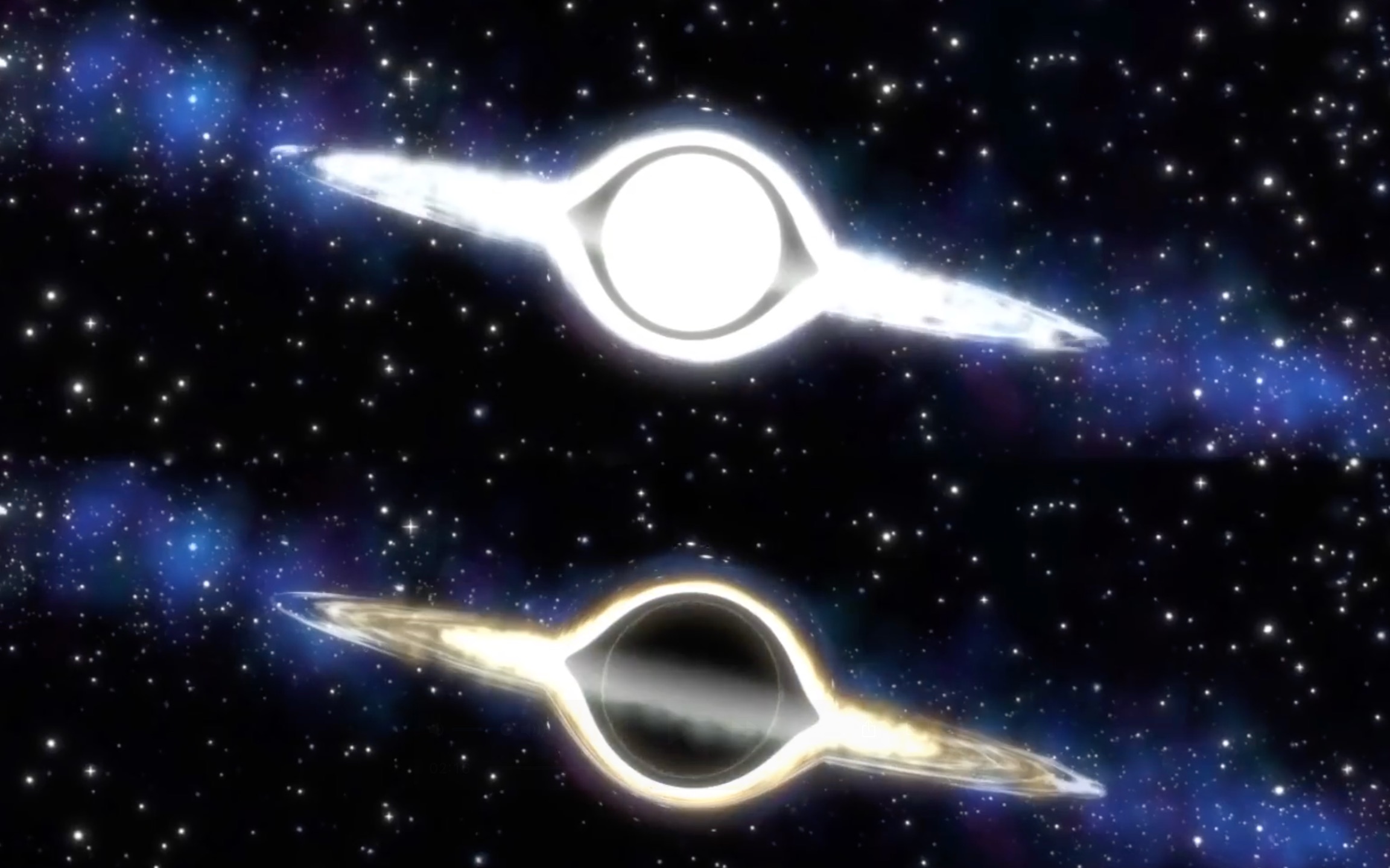 如果宇宙中一个白洞和一个黑洞打起来了,谁会吃掉谁?