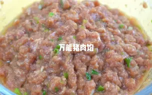 Download Video: 手把手教你万能猪肉馅的调法，可以搭配任何蔬菜，鲜嫩多汁太香了