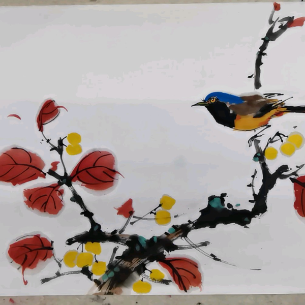 上品なスタイル 版画小西春玲作品 秋 紅葉 絵画/タペストリ