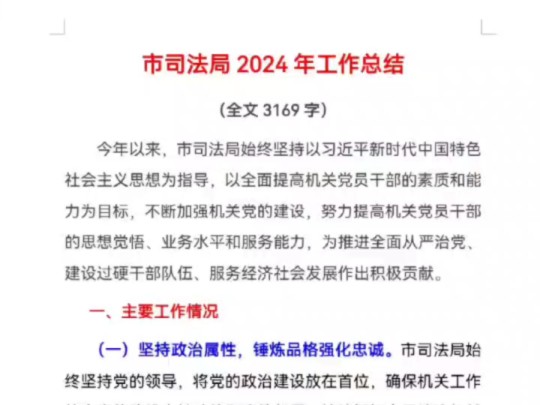 市司法局2024年工作总结(全文3169字)哔哩哔哩bilibili